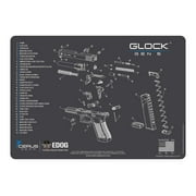 EDOG   Gen 5 Schematic (Exploded View) Heavy Duty Pistol Cleaning 12x17 Padded Gun-Work Surface Protector Mats Solvent & Oil Resistant (12"X17",  GEN 5)