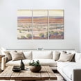 thumbnail image 3 of Elephant Stock High Desert Pastels I Wall Art - Horizontal Multi Panel Canvas - Living Room Wall Decor - Abstract Multi Panel - Orange And Beige Decor By Tim O'toole - 74" x 48", 3 of 8