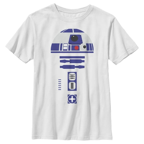 Boy's Star Wars: A New Hope R2-D2 Body  Graphic Tee White Large