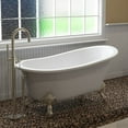 thumbnail image 3 of Cambridge Plumbing Inc ST61-NH-ORB Cast Iron Slipper Clawfoot Tub 61 x 30 in. with No Faucet Drillings and Oil Rubbed Bronze Feet, 3 of 3