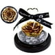 thumbnail image 4 of Rosa eterna brillante con cubierta de cristal para decorar tu escritorio, adorno para el hogar, regalo de San Valentín para mujeres, sin batería (dorado), 4 of 7