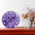 thumbnail image 2 of SKYSONIC Purple Abstract Wall Clock 10 Inch Silent Non Ticking Round Clock Oil Painting Clock Easy to Read Clock for Living Room Bedroom Bathroom Home Decor, 2 of 7