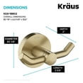 thumbnail image 3 of KRAUS Elie Bathroom Robe and Towel Double Hook in Brushed Gold, 3 of 9