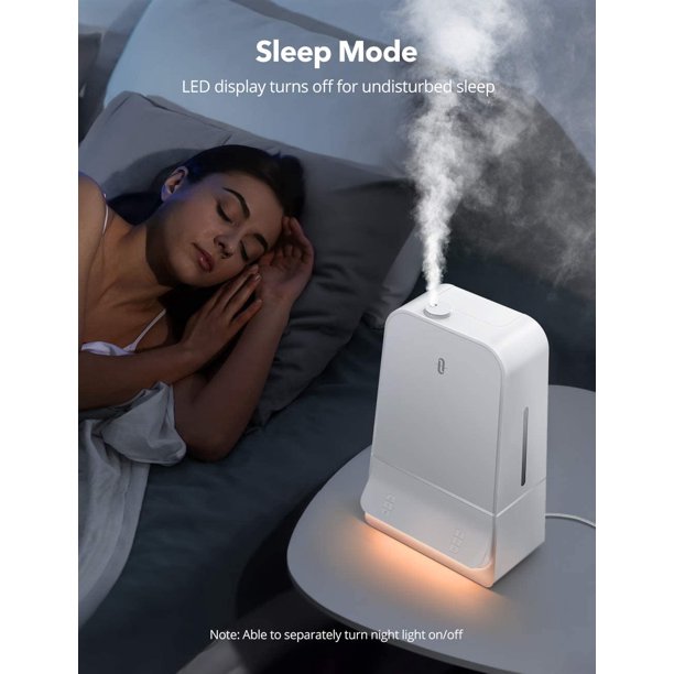 TaoTronics Humidifiers 6L Cool Mist Humidifier with Humidistat LED