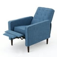 thumbnail image 6 of Noble House Caden Standard Button Tufted Fabric Recliner,Muted Blue, 6 of 13