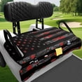 thumbnail image 3 of KUIFORTI Flag American Golf Seat Covers for Cart Summer Outdoor Anti-hot Club Car Blanket Easy Installation Foldable Compatible with EZGO and More 2 Person Seats Golf Carts, 3 of 7