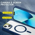 thumbnail image 4 of Transparent Magnetic Case Designed for Apple iPhone 14 Clear Magnetic Case for Rugged Shockproof Strong Magnetic Military Grade Drop Protection Phone Case for Apple iPhone 14, Navy, 4 of 6