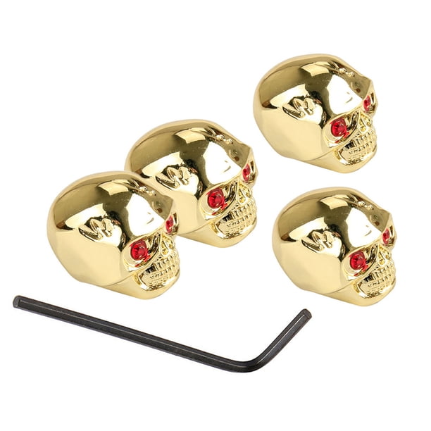 Soidarity Perilla de volumen en forma de esqueleto, 4 Uds., perilla de Control de tono de guitarra eléctrica, piezas de instrumentos musicales tipo M6 Accesorios para instrumentos musicales oro Soidarity OD0073-03