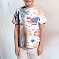 thumbnail image 2 of Gerichy Boys Tshirts,Boys 4th of July Shirt Toddler Kids Girls Boys Short Sleeve Basic Color Block T Shirt Casual Tees Shirt Tops Solid Color, 2 of 5