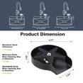 thumbnail image 7 of Wowow Glass Rinser for Kitchen Sink, Stainless Steel Glass Cleaner Cup Washer for Sink, Matte Black, 7 of 7