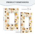 thumbnail image 5 of ZICANCN Outlet Covers Wall Plate, Cartoon Honey Bees Sweet Light Switch Cover Decorative, Duplex Toggle Combo 1-Gang, 5 of 9