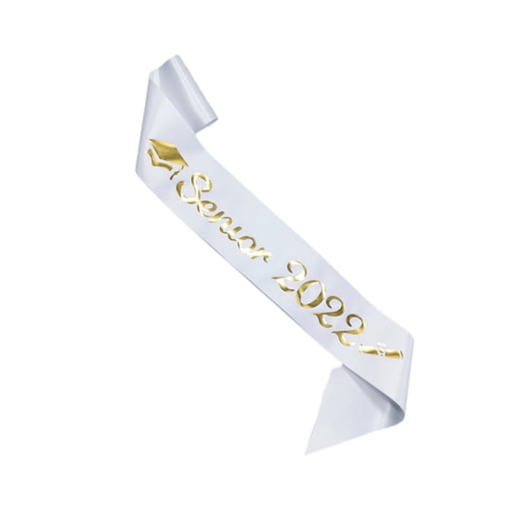 Dienrx "I Graduated" Sash, White Graduation Stole for Senior Grad, Unisex Graduation Party Supply, Photo Prop Accessory for College High School Ceremony