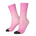 thumbnail image 1 of Wukai Chaussettes Mi-Mollet Imprimées avec Rubans Roses pour Cancer du Sein, Design Imprimé 3D, Chaussettes pour Adultes, Haute Élasticité, Respirantes, Sport, Adaptées pour Usage Quotidien, Unisexe, 1 of 6
