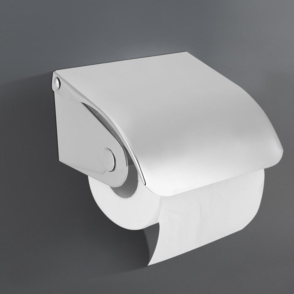 Tebru Wall Mounted Toilet Roll Paper Holder Stainless Steel Bathroom