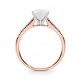 thumbnail image 3 of Heart Cut Solitaire With Accents Engagement Ring 14K Rose Gold, 3 of 4