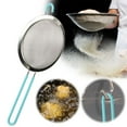 thumbnail image 2 of Stainless Mesh Strainer Colander Sieve with Long Handle for Kitchen Food Small Medium Large Size for Tea Coffee Powder Fry Juice Rice Vegetable Fruit, 2 of 5