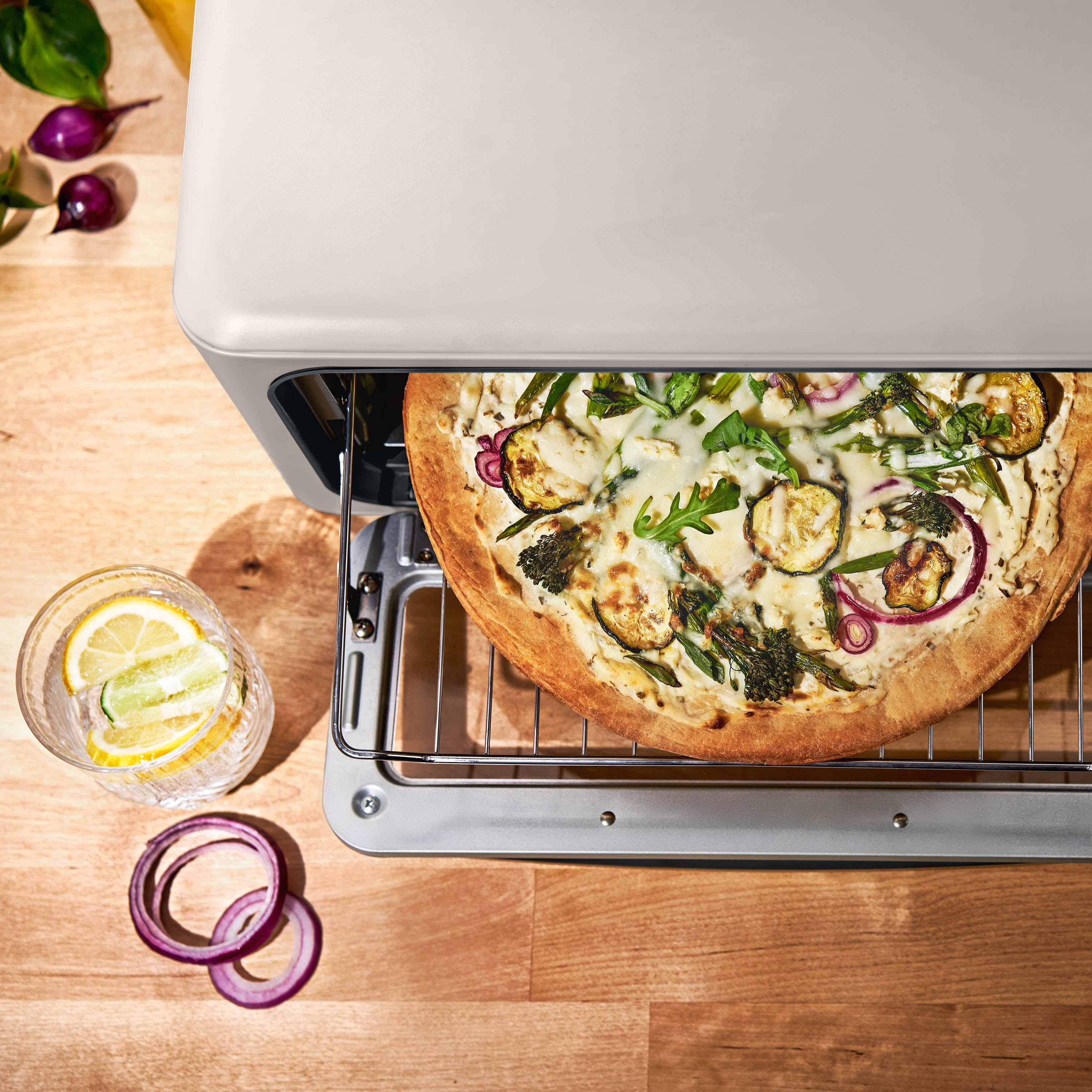 Beautiful Infrared Air Fry Toaster Oven, 9-Slice, 1800 W, Porcini Taupe by Drew Barrymore