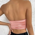 thumbnail image 7 of Mrat Womens Camisoles with Built In Bra Women's Fashion Solid Slim Backless Tanks Tops Short Breast Wrap Vests Sleeveless Strappy Tank S-157 Pink-A M, 7 of 7