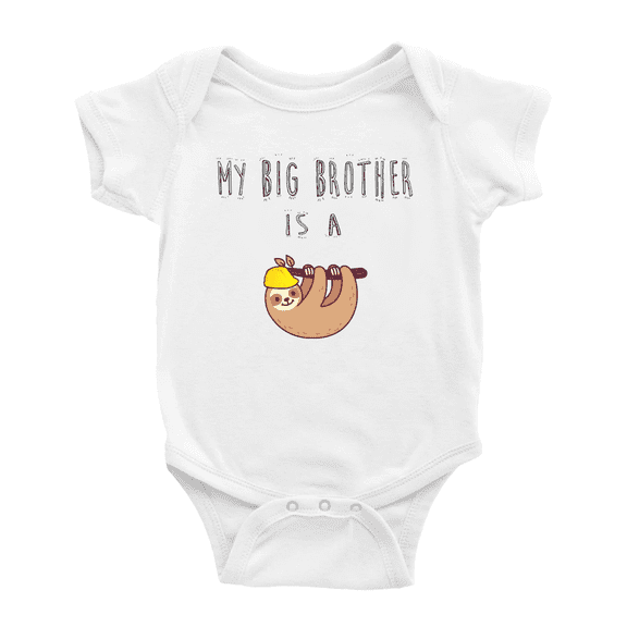 My Big Brother Is A Sloth Cute Baby Clothing Bodysuits Boy Girl