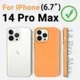thumbnail image 6 of iPhone 14 Pro Max Phone Case, Premium Liquld Silicone Case, Full-Body Shockproof Protective, Anti-Scratch Soft Microfiber Lining, Ultra Slim Thin Cover, 6.7 inch, Orange, 6 of 14