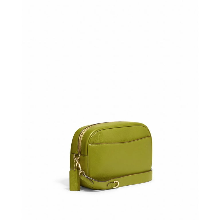 Coach Women s Pebble Leather Jamie Camera Handbag Chartreuse Crossbody with Multi function Pocket Walmart