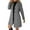 Dark Gray, variant on Pea Coats for Women Wool Blend Thicken Stand Collar Single Breasted Trench Coat Fashion A-Line Slimmer Button down Fall Winter Jackets Black L