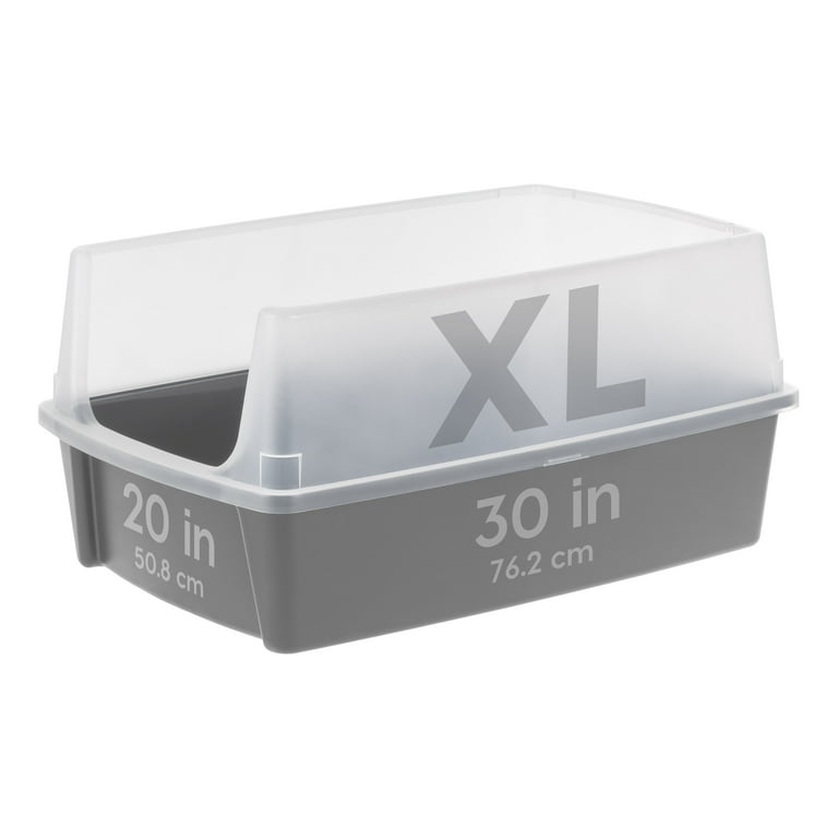 IRIS, XXL Open-Top Cat Litter Box with High Sides, Easy to Clean