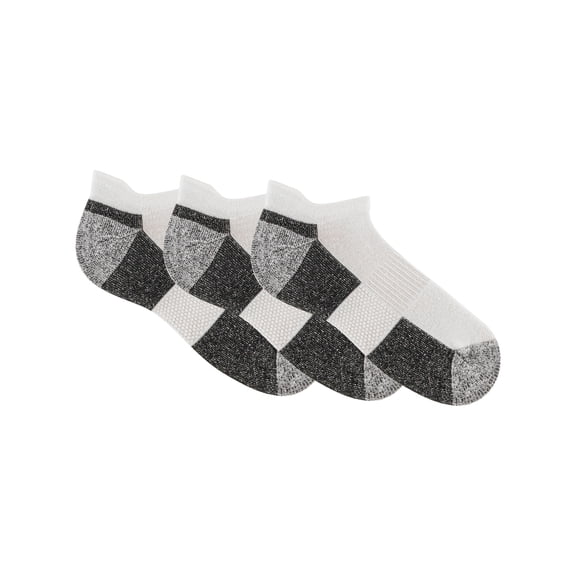 Gildan Men's Ultra Cotton No Show Tab Socks White, 3 Pack