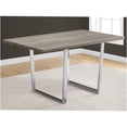 thumbnail image 5 of JERFIT Modern Taupe Dining Table for 4, Rectangular Kitchen Table with Chrome Metal Legs, Contemporary Wood Laminate Dining Room Table, 5 of 10