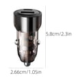 thumbnail image 3 of HaoXun Mini Transparent PD48W Car Charger Adapter with QC3.0 Fast Charging - Dual USB Ports (PD30W & QC3.0) Compact Car Lighter Plug for 12V/24V Vehicles, Android, Dashcam, GPS Accessories, 3 of 9