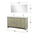 thumbnail image 4 of Lafarre 60 in W Rustic Acacia Double Vanity, Cultured Marble Top, Faucet Set & 55" Mirror, 4 of 6