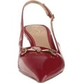 thumbnail image 2 of Sam Edelman Fitzgerald Red Mahogany Pointed Toe Slingback Kitten Heeled Pumps (Red Mahogany, 8), 2 of 6