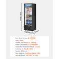 thumbnail image 4 of VEVOR Commercial Merchandiser Refrigerator, 6.9 CU.FT Glass Door Display Refrigerator, Beverage Refrigerator Cooler Merchandiser with Adjustable Shelves,Soft LED Light,Customizable Lightbox,Black, 4 of 9