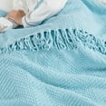 thumbnail image 5 of Home Soft Things Reversible Tweed Throw Blanket, Super Soft & Cozy - Aquamarine, 50x60", 5 of 8