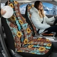 thumbnail image 3 of Uorisanigo Car Seat Covers for Front Seats – 2Pcs Car Accessories with Front Drive Seat Cover, Vintage Sunflower Aztec Interior Accessories Covers for Cars Truck Van SUV, 3 of 7