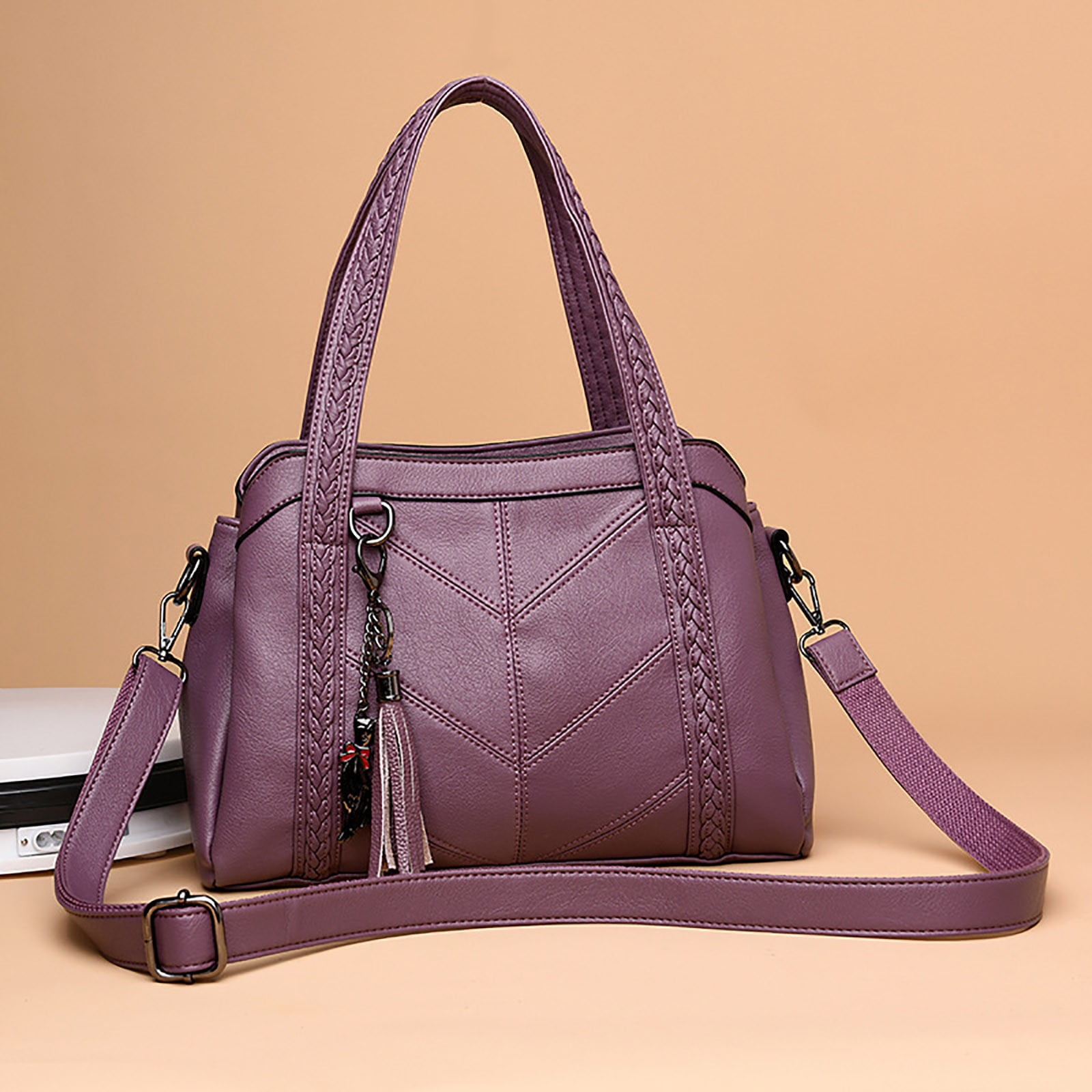 Belrova Vintage Leather Tote Handbags for Women Soft Shoulder Bag Crossbody Purse with Adjustable Strap
