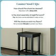 thumbnail image 5 of Now Furniture 24" Counter Stool, Wooden Backless Bar Height Kitchen Stool, Black, 5 of 8