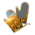 thumbnail image 5 of Cauagu Beautiful Golden Sunflower Field Print Oven Mitts 2 Piece Set,BBQ Gloves Grilling Gloves Kitchen Silicone Oven Gloves Heat Resistant Oven Mitts for Barbecue Cooking & Baking, 5 of 6