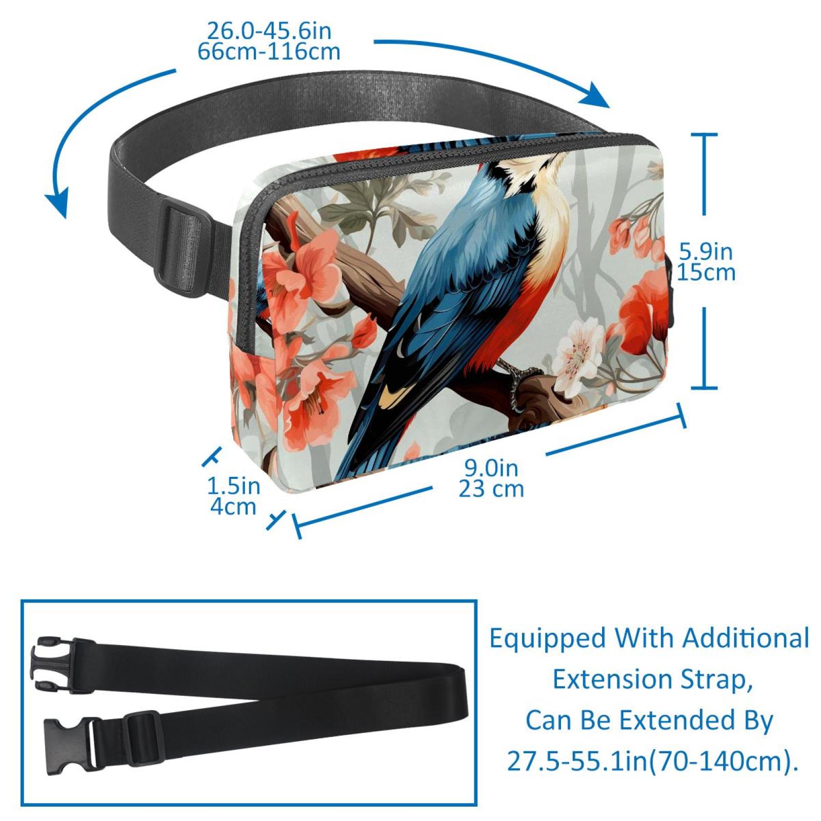 Woodpecker Fanny Packs Running Belt Belt Bag Lightweight Adjustable with Extension Strap Unisex