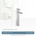 thumbnail image 2 of 90 Degree Brushed Nickel One-handle Vessel Bathroom Faucet, 2 of 6