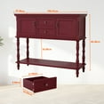thumbnail image 3 of CBJCBJ 42" Farmhouse Console Table , 2 Drawer Narrow Long Entryway Table with Open Storage Shelf , for Living Room,Red, 3 of 9