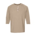 thumbnail image 7 of Fabrcox Men's Henley Shirt Raglan V Neck Men's 3/4 Sleeve T-Shirts Solid Color Jersey Gym Athletic Casual Basic Pullover Shirt XXL, 7 of 7