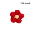 thumbnail image 4 of Qarigey Broches Apliques Flores hechas a mano Parches Accesorio de autoensamblaje Accesorios Material de adorno de ropa Adornos Lindos Accesorios de disfraces Rojo Broche Qarigey  AP014467-09, 4 of 6