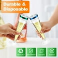 thumbnail image 7 of 100 Pcs Disposable Plastic Flutes, 4.5oz Clear Champagne Glasses - Ideal for Parties, Weddings & Cocktails - Green, 7 of 7