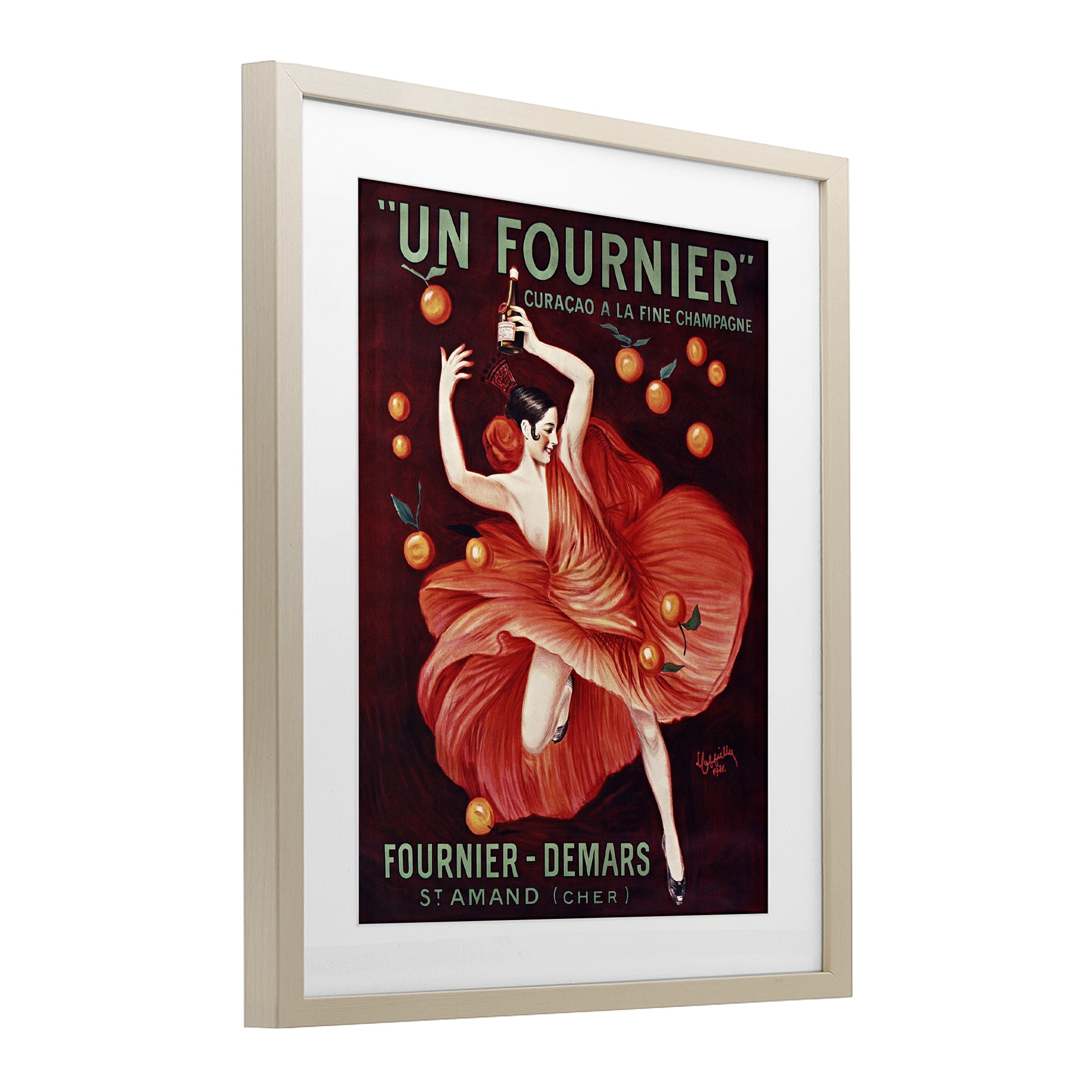 Stupell Industries Vintage Champagne Dancer in Red Birch Framed Print Under Glass, design by Leonetto Cappiello