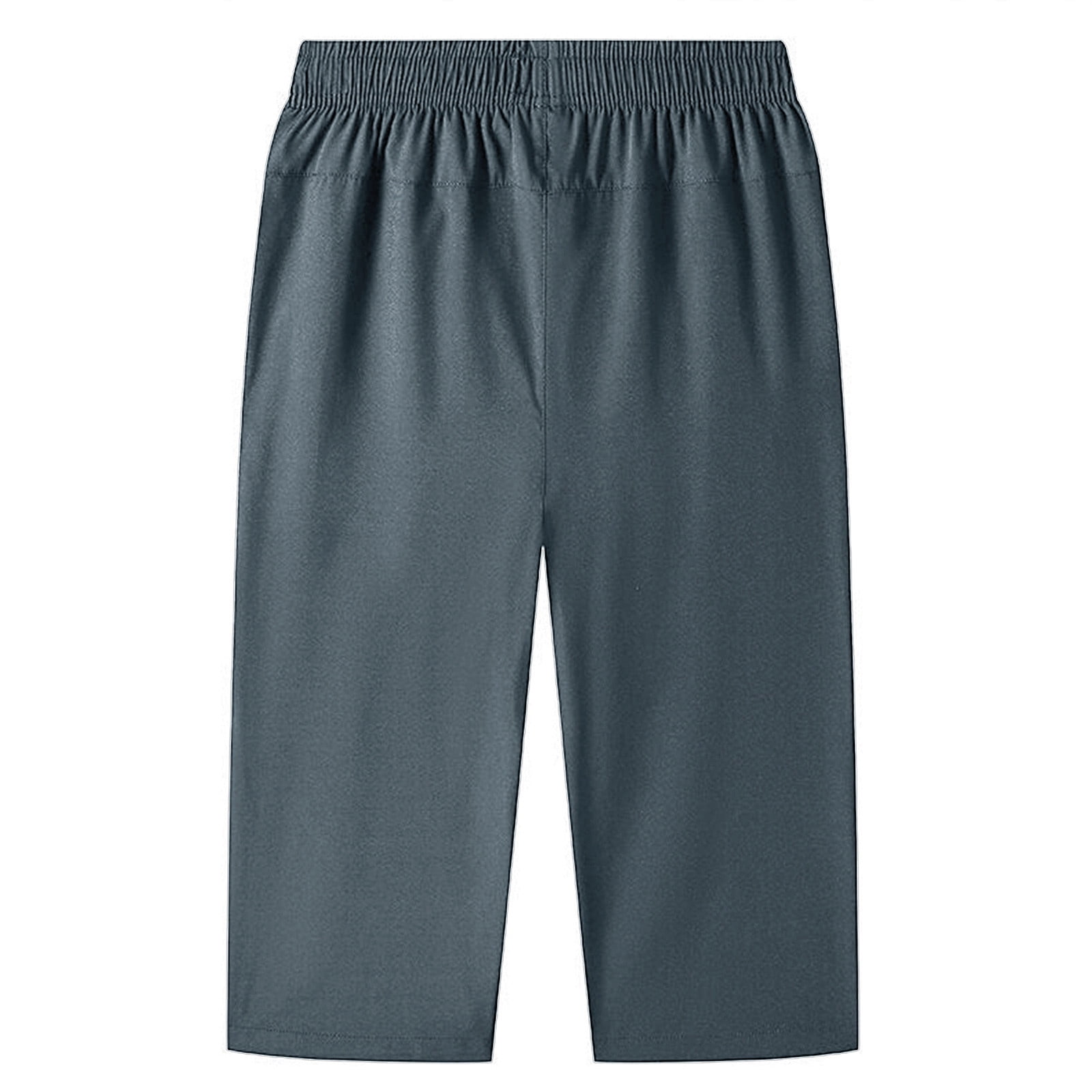 Pantalons Capri Décontractés pour Hommes avec Poches et Taille