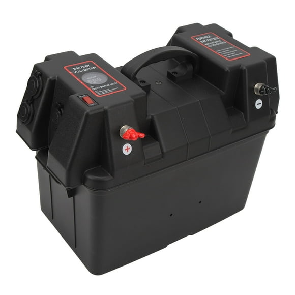 Boat Battery Power Center, Impact Durable Rainproof Trolling Motor Smart Battery Box For SUV For RV For Car