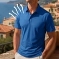 thumbnail image 2 of Men's Polo Shirts Golf Quick Dry Collared Moisture Wicking Short Sleeve Athletic Performance Shirts, L, 2 of 9