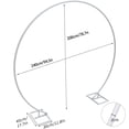 thumbnail image 5 of Extra Large Round Wedding Arch 79x95in Backdrop Stand Metal Double Hoop Party Balloon Flower Decor, 5 of 14