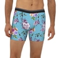 thumbnail image 2 of Men'S Boxer Briefs, Hummingbird Carnation Soft And Breathable Mens Underwear Boxer Briefs With Widen Waist, 2 of 2